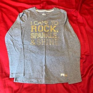 Long sleeve Fila “I came to rock sparkle & shine”